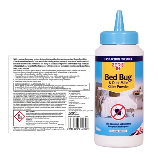 STV - Bed Bug & Dust Mite Killer Powder - 250g