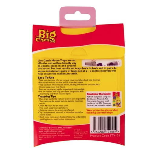 STV - Live Catch Mouse Trap - Twinpack