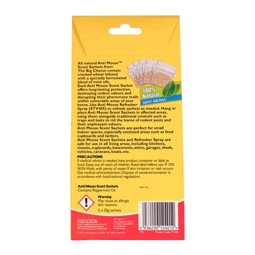 STV - Anti Mouse Scent Sachet - 5-Pack