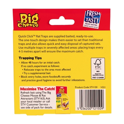 STV - Quick Click Rat Trap - Twinpack