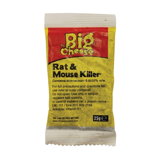 STV - Rat & Mouse Killer Grain Bait Sachet - 25g x 6