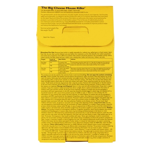 STV - Mouse Killer Grain Bait Sachet - 25g x 3