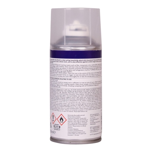 STV - Natural Insect Killer Flea Bomb - 150ml One Shot Aerosol