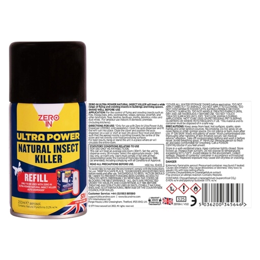 STV - Natural Insect Killer Refill - 200ml Aerosol