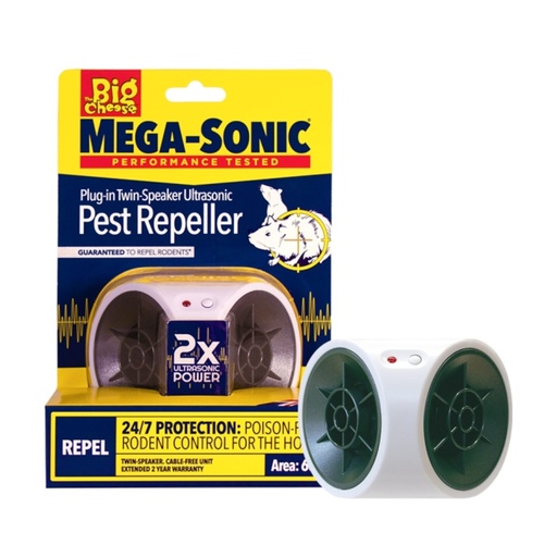 STV - Mega-Sonic® Plug-In Twin-Speaker Pest Repeller