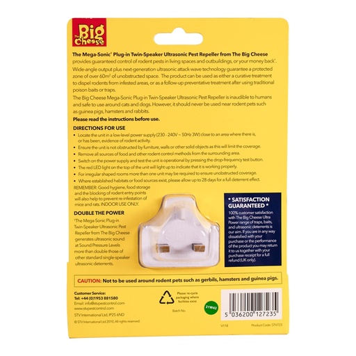 STV - Mega-Sonic® Plug-In Twin-Speaker Pest Repeller