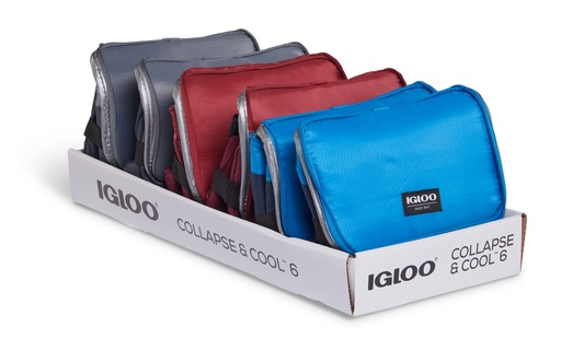 Igloo - Collapse & Cool 6 Can Solid Assortment - Blue/Black DISC