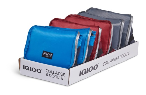 Igloo - Collapse & Cool 6 Can Solid Assortment - Blue/Black DISC