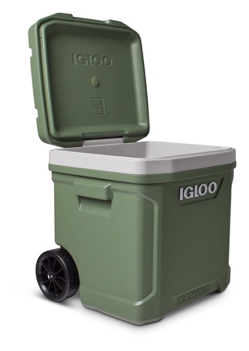 Igloo - Ecocool Latitude 60 Qt Roller Cooler - Vintage Green - DISC