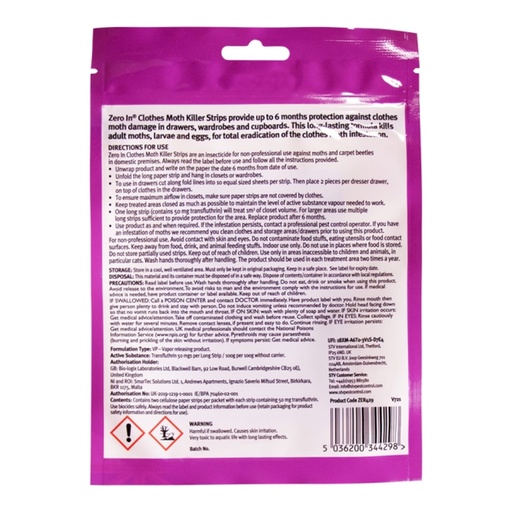 STV - Clothes Moth Killer Strip - 20-Pack