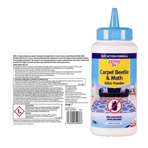 STV - Carpet Beetle & Moth Killer Powder - 250g