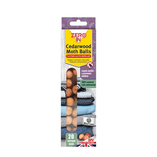 STV - Cedarwood Moth Repellent Ball - 20-Pack