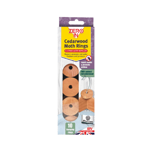 STV - Cedarwood Moth Repellent Ring - 10-Pack