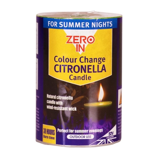 STV - Citronella Colour-Change Pillar Candle