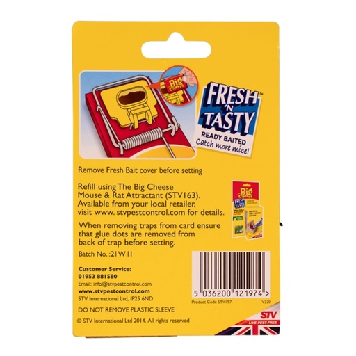 STV - Fresh Baited Mouse Trap - Twinpack