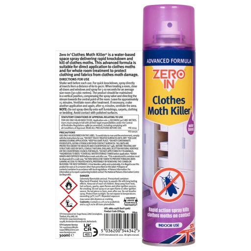 STV - Clothes Moth Killer - 300ml Aerosol