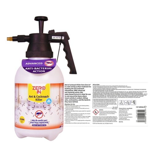 STV - Anti-Bacterial Ant & Cockroach Killer - 1.5L Pressure Sprayer