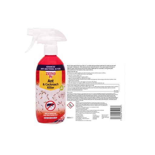 STV - Anti-Bacterial Ant & Cockroach Killer - 500ml RTU