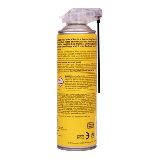 STV - Bed Bug & Dustmite Killer - 500ml Dual Action Aerosol