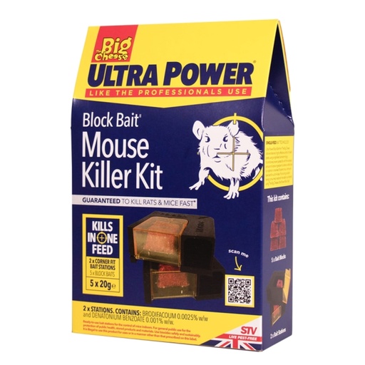 STV - Block Bait Mouse Killer Kit - Twinpack
