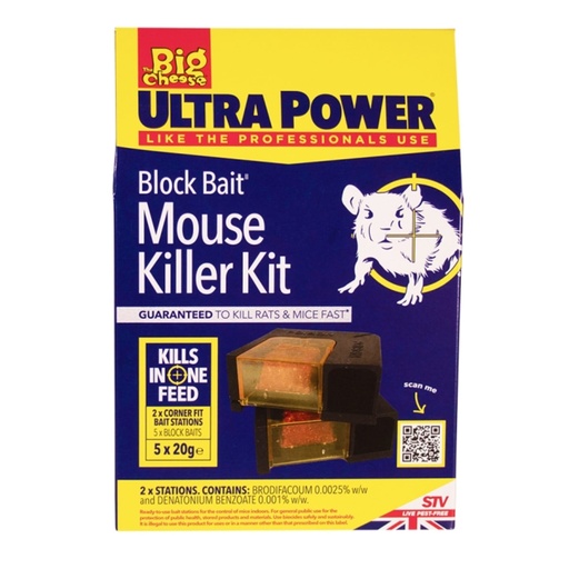 STV - Block Bait Mouse Killer Kit - Twinpack