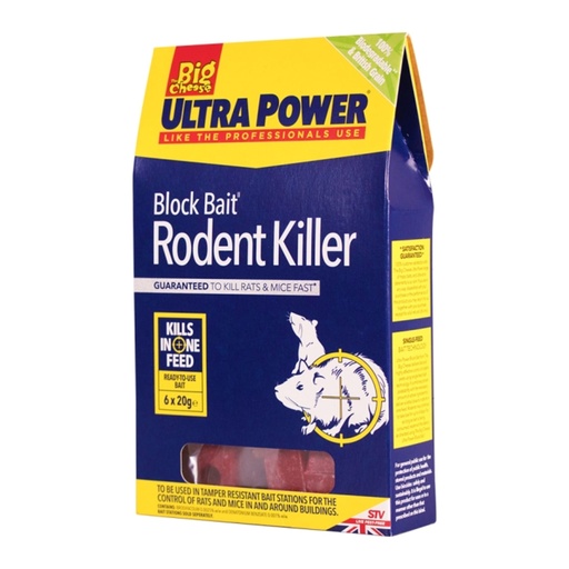 STV - Block Bait Rodent Killer - 20g x 6