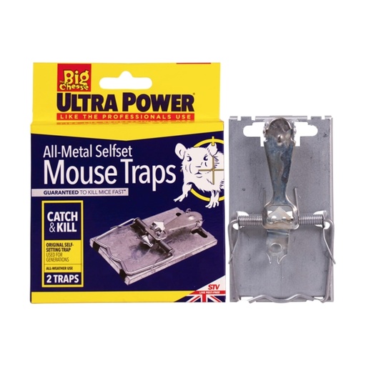 STV - All-Metal Selfset Mouse Trap - Twinpack
