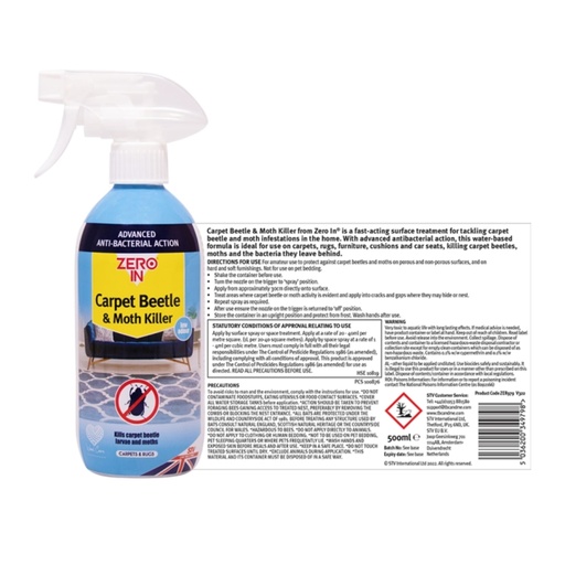 STV - Carpet Beetle & Moth Killer - 500ml RTU