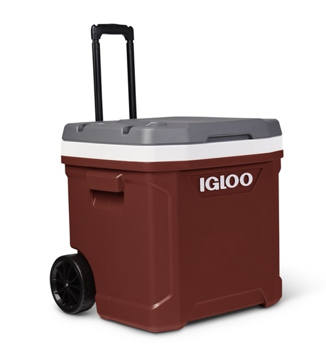 Igloo - Latitude 60 Roller Cooler - Industrial Red /Meteorite