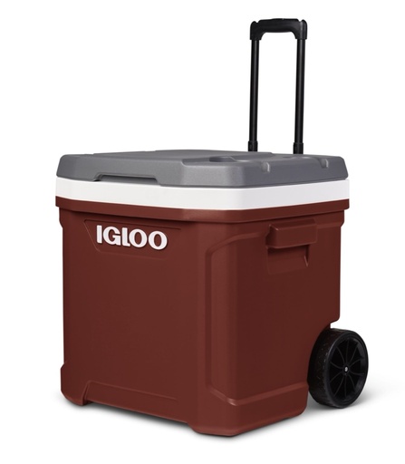 Igloo - Latitude 60 Roller Cooler - Industrial Red /Meteorite