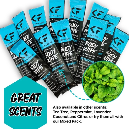 Klean Freak - Body Wipes - 100 Pack - Peppermint