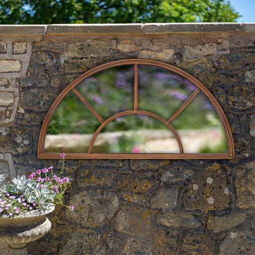 La Hacienda - Aged Half Moon Arch Mirror 100 x 50 cm