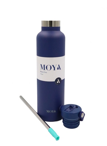 Moya - "Black Sea" 700ml Insulated Sustainable Water Bottle Navy