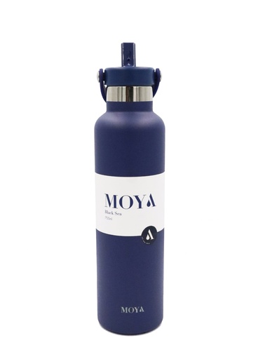 Moya - "Black Sea" 700ml Insulated Sustainable Water Bottle Navy