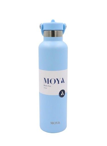 Moya - "Black Sea" 700ml Insulated Sustainable Water Bottle Powder Blue