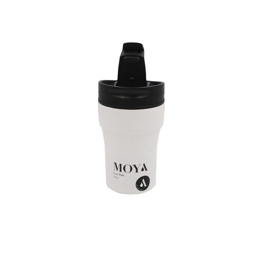 Moya - "Low Tide" 250ml Travel Coffee Mug Black/White