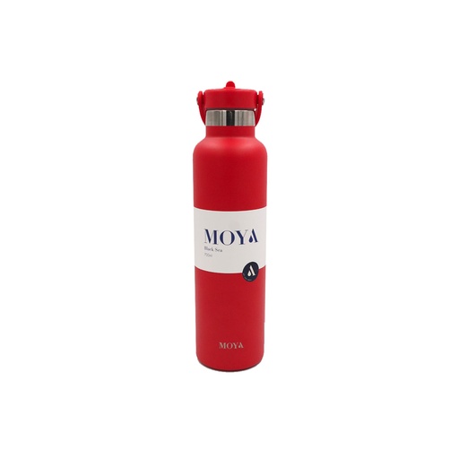 Moya - "Black Sea" 700ml Insulated Sustainable Water Bottle Red