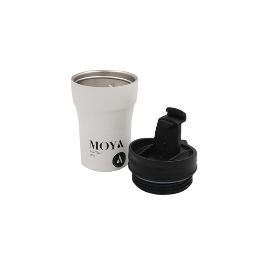 Moya - "Low Tide" 250ml Travel Coffee Mug Black/White