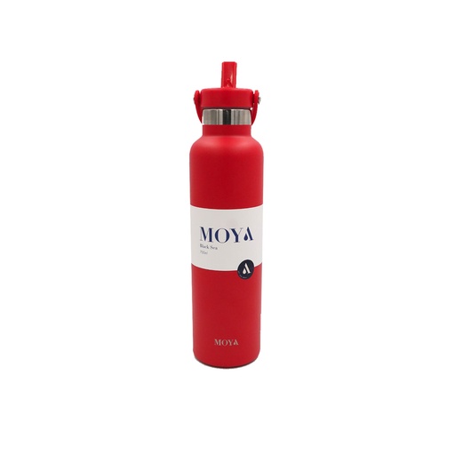 Moya - "Black Sea" 700ml Insulated Sustainable Water Bottle Red