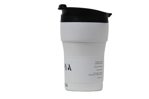 Moya - "Low Tide" 250ml Travel Coffee Mug Black/White