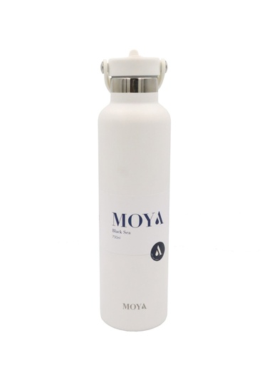 Moya - "Black Sea" 700ml Insulated Sustainable Water Bottle White