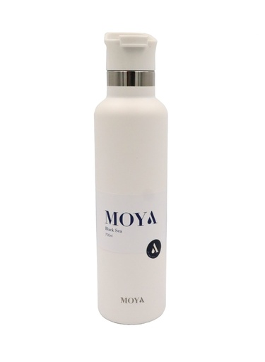 Moya - "Black Sea" 700ml Insulated Sustainable Water Bottle White Spout Lid