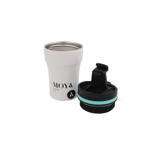 Moya - "Low Tide" 250ml Travel Coffee Mug Blue/White