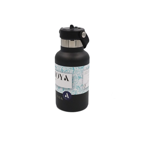 Moya - "Seashell" 350ml Insulated Sustainable Water Bottle Black