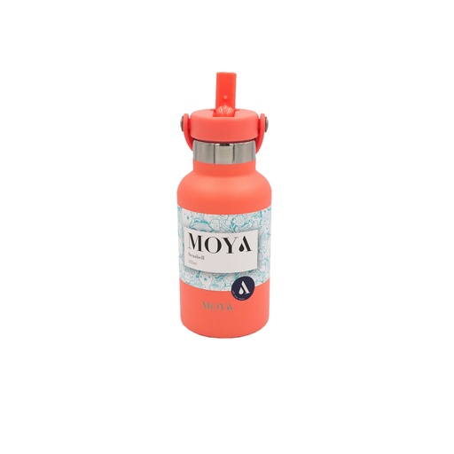 Moya - "Seashell" 350ml Insulated Sustainable Water Bottle Coral