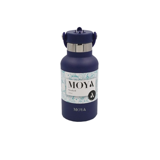 Moya - "Seashell" 350ml Insulated Sustainable Water Bottle Navy