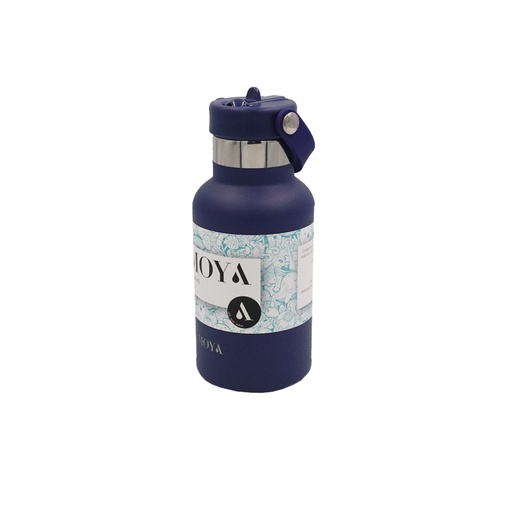 Moya - "Seashell" 350ml Insulated Sustainable Water Bottle Navy