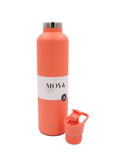 Moya - "Coral Reef" 1L Insulated Sustainable Water Bottle Coral