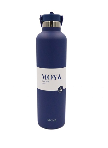 Moya - "Coral Reef" 1L Insulated Sustainable Water Bottle Navy