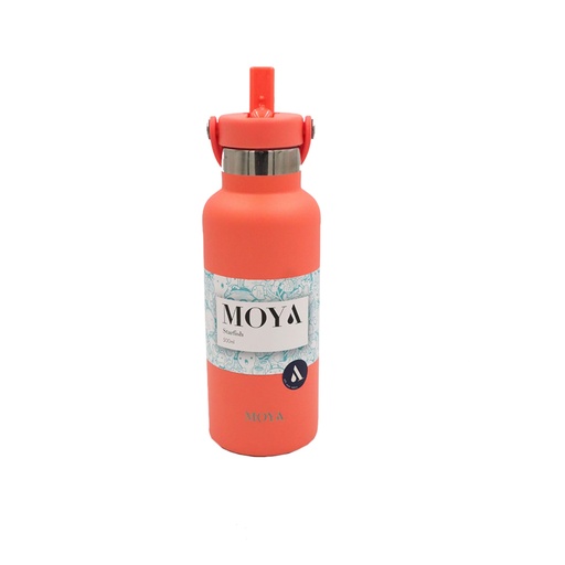 Moya - "Starfish" 500ml Insulated Sustainable Water Bottle Coral